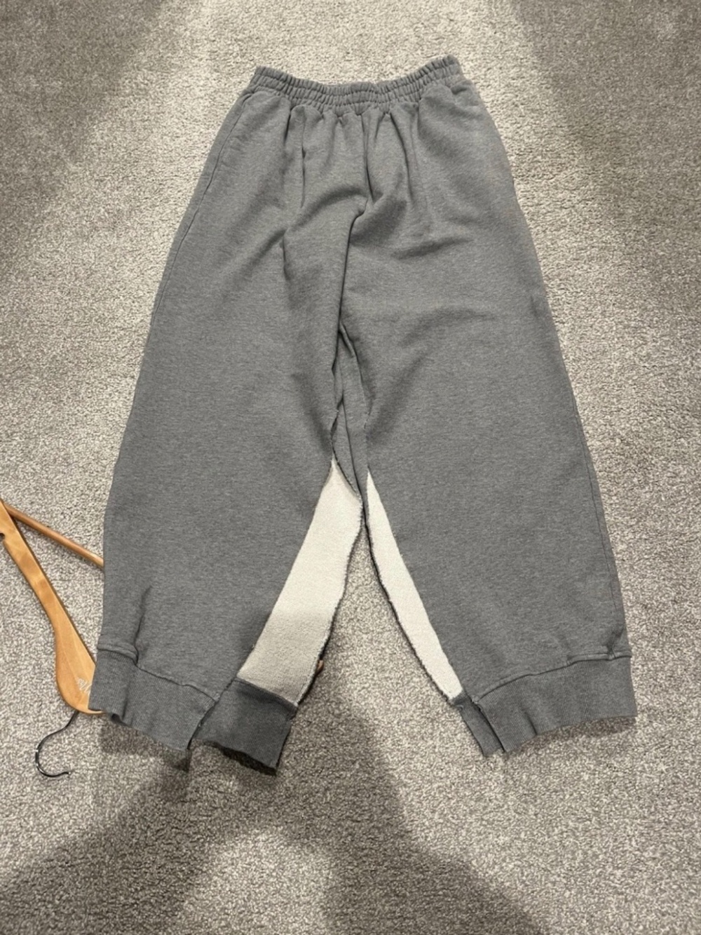 Women's Maison Margiela MM6 Grey Open Leg Sweatpants Size Medium